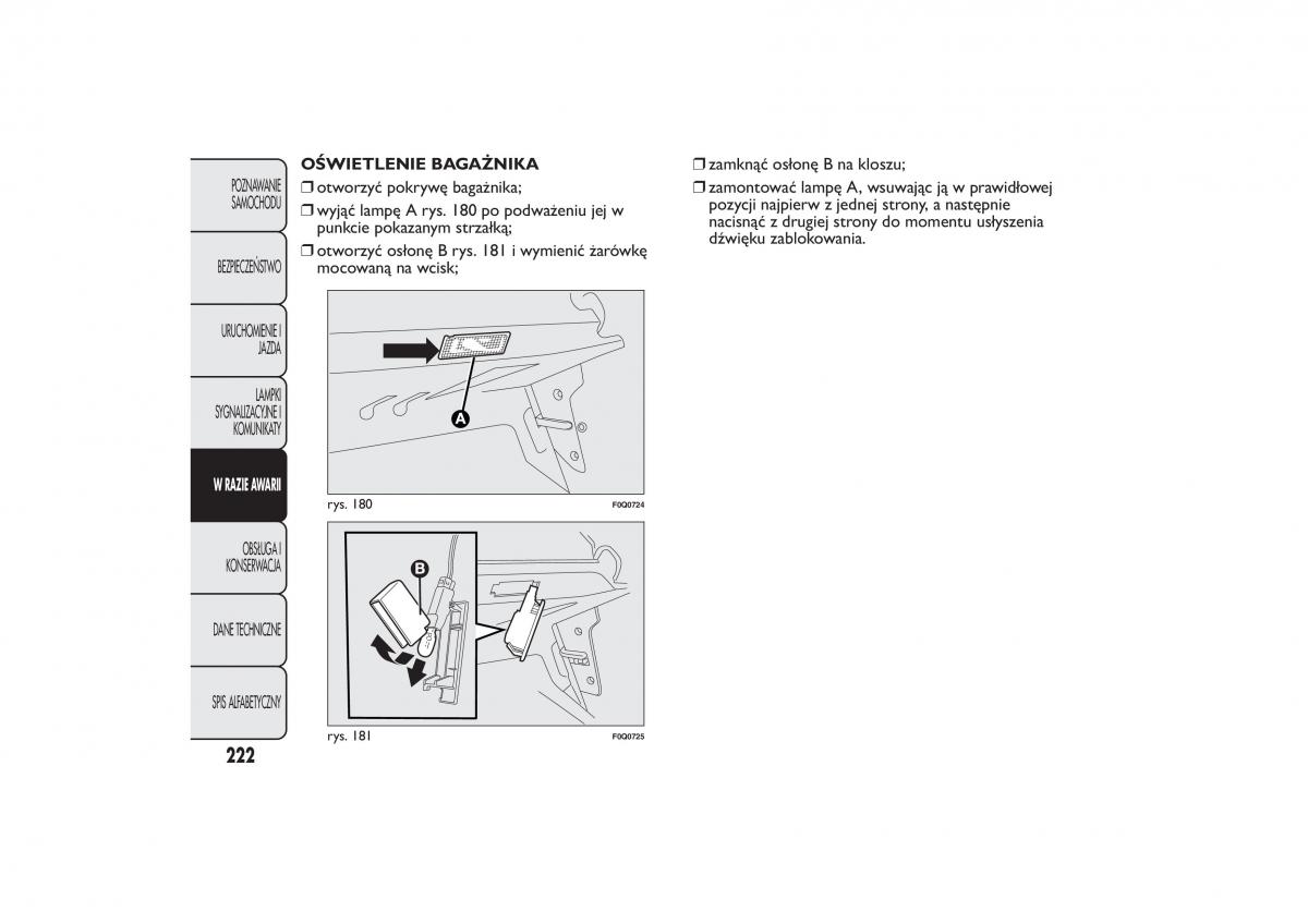 Fiat Bravo II 2 instrukcja obslugi / page 226