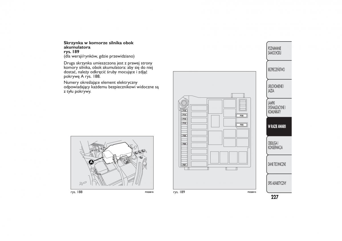 Fiat Bravo II 2 instrukcja obslugi / page 231