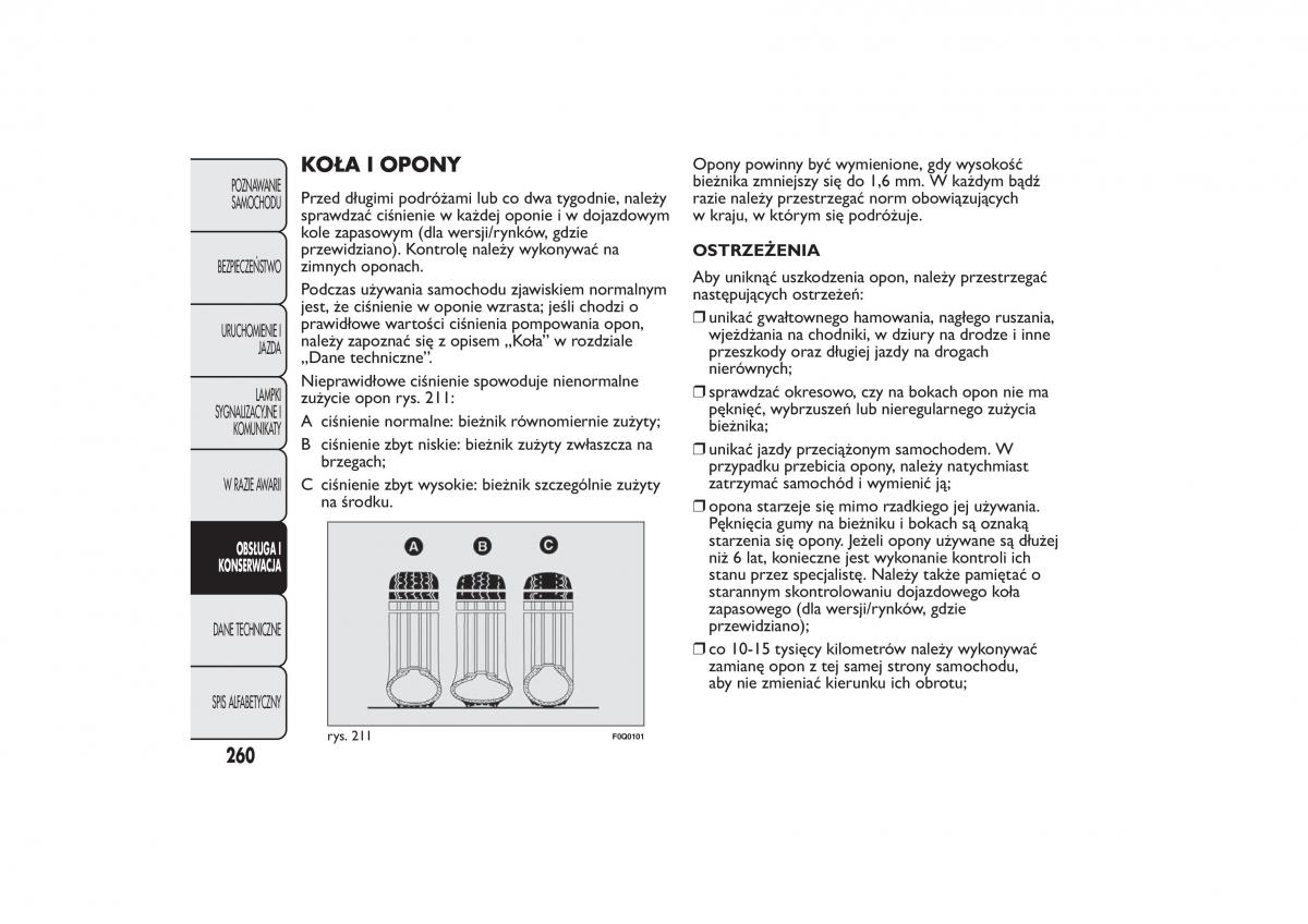 Fiat Bravo II 2 instrukcja obslugi / page 264