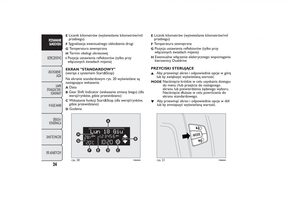 Fiat Bravo II 2 instrukcja obslugi / page 28