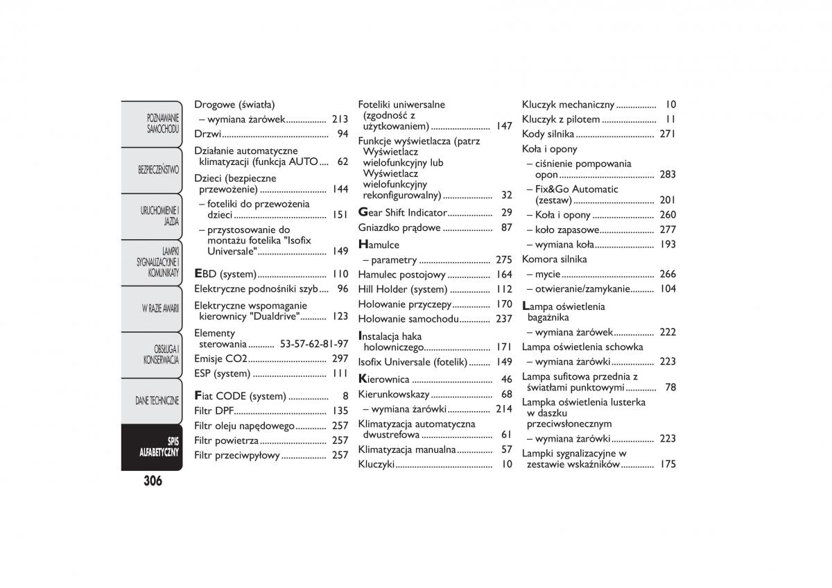 Fiat Bravo II 2 instrukcja obslugi / page 310