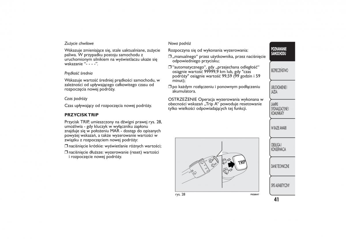 Fiat Bravo II 2 instrukcja obslugi / page 45