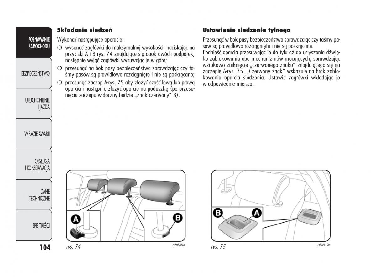 Alfa Romeo Giulietta instrukcja obslugi / page 108