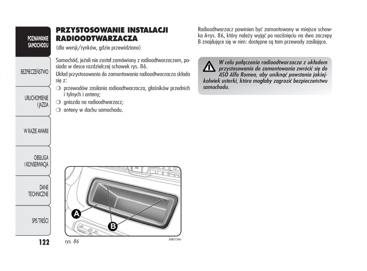 Alfa Romeo Giulietta instrukcja obslugi / page 126