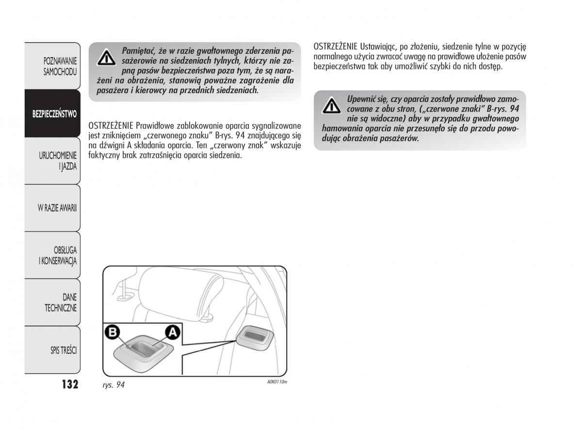 Alfa Romeo Giulietta instrukcja obslugi / page 136