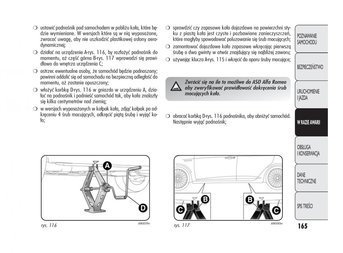 Alfa Romeo Giulietta instrukcja obslugi / page 169