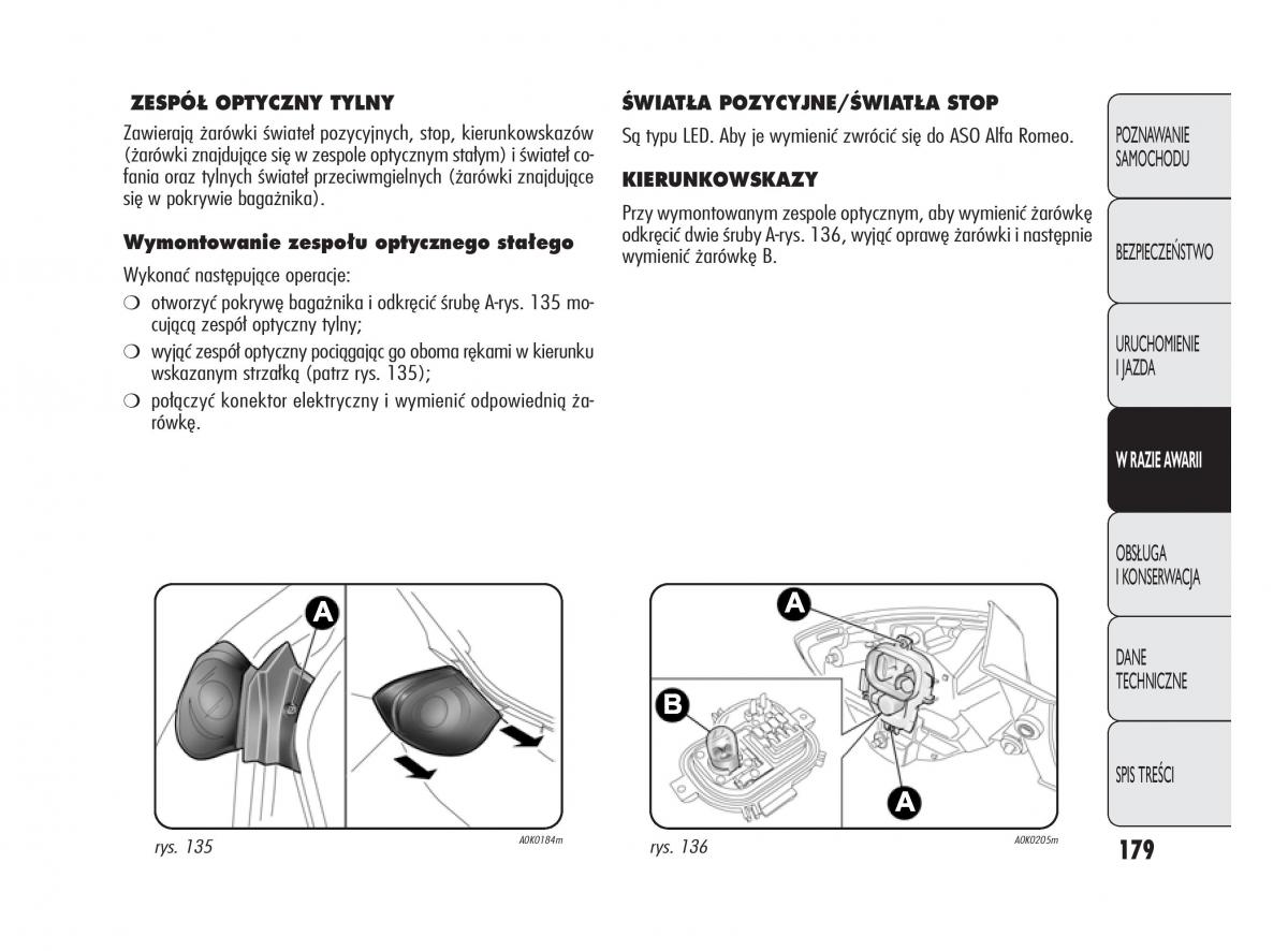 Alfa Romeo Giulietta instrukcja obslugi / page 183