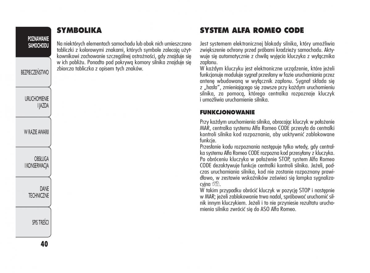 Alfa Romeo Giulietta instrukcja obslugi / page 44