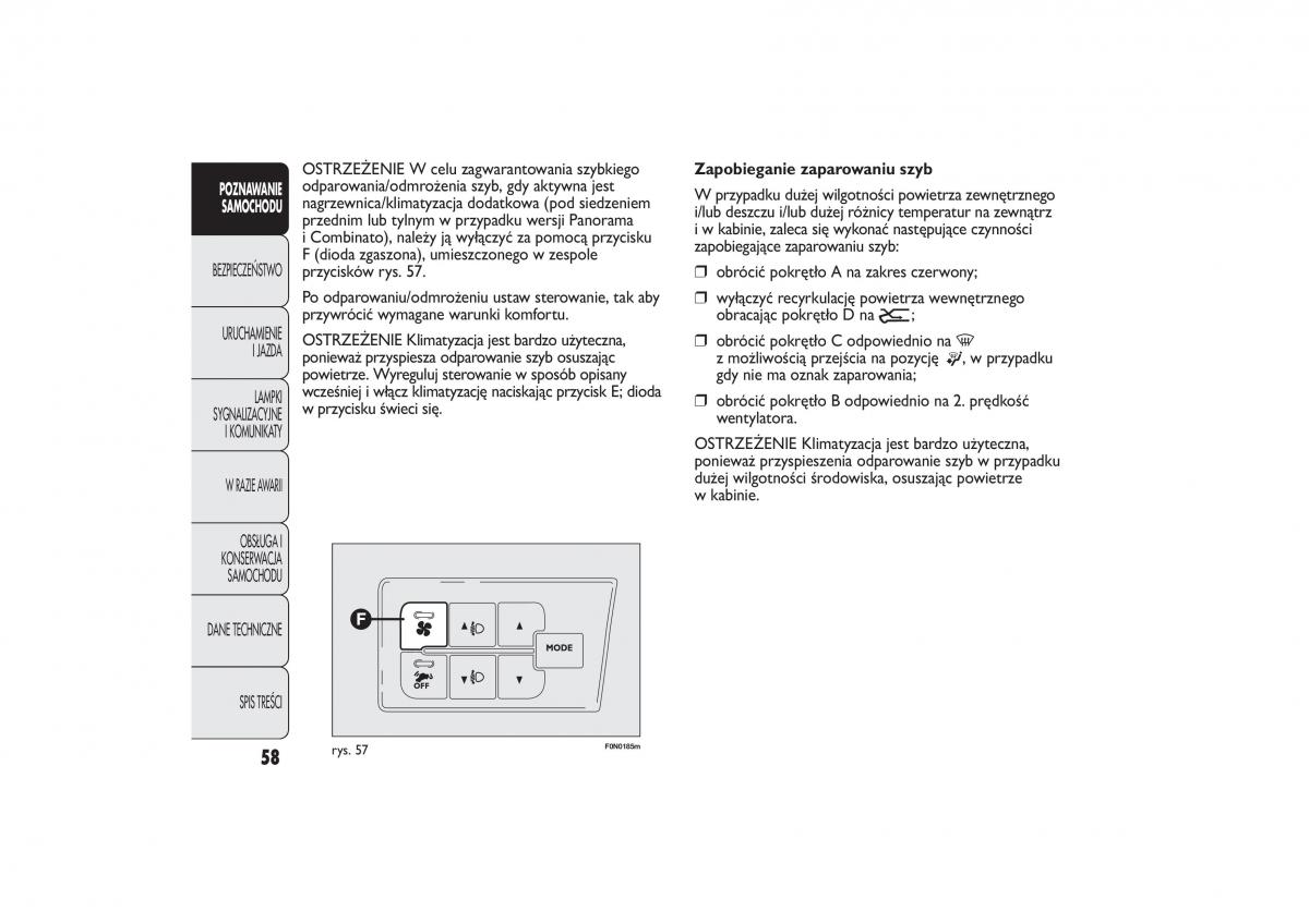 Fiat Ducato III 3 instrukcja obslugi / page 62