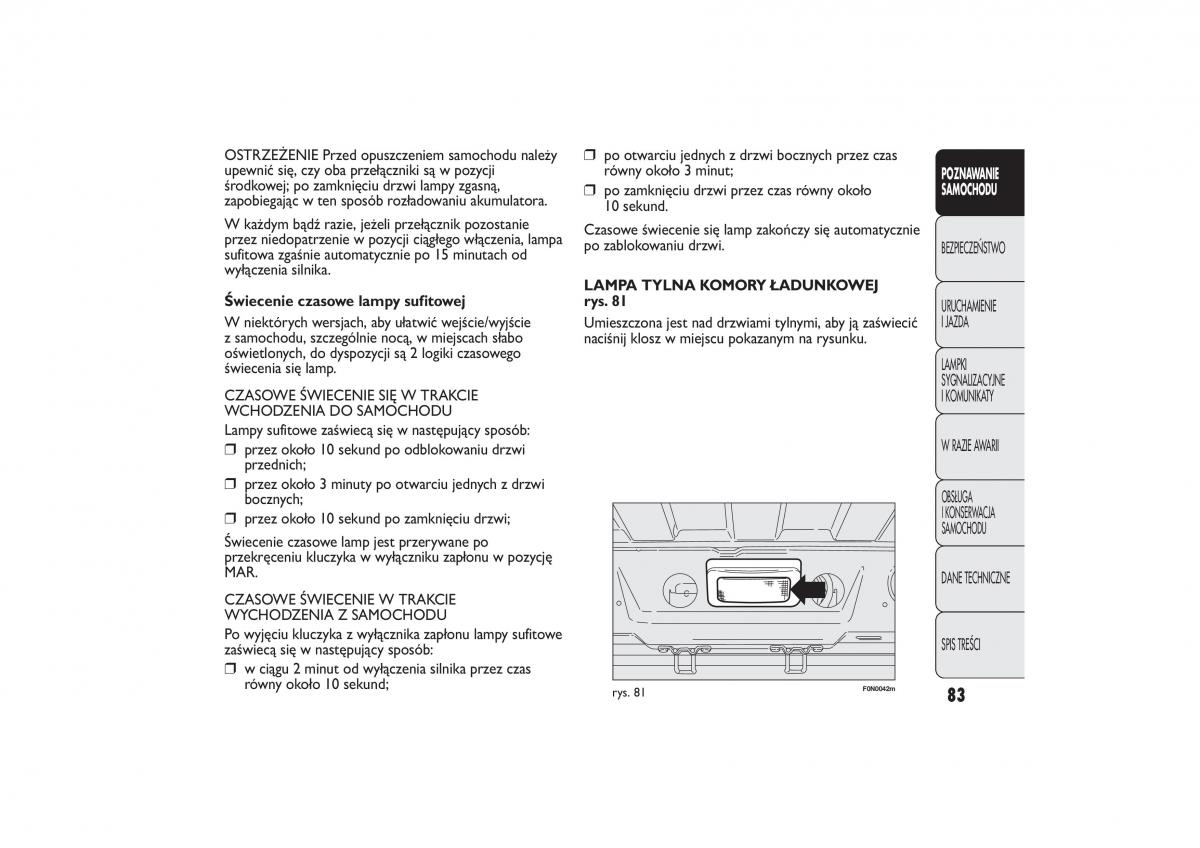 Fiat Ducato III 3 instrukcja obslugi / page 87