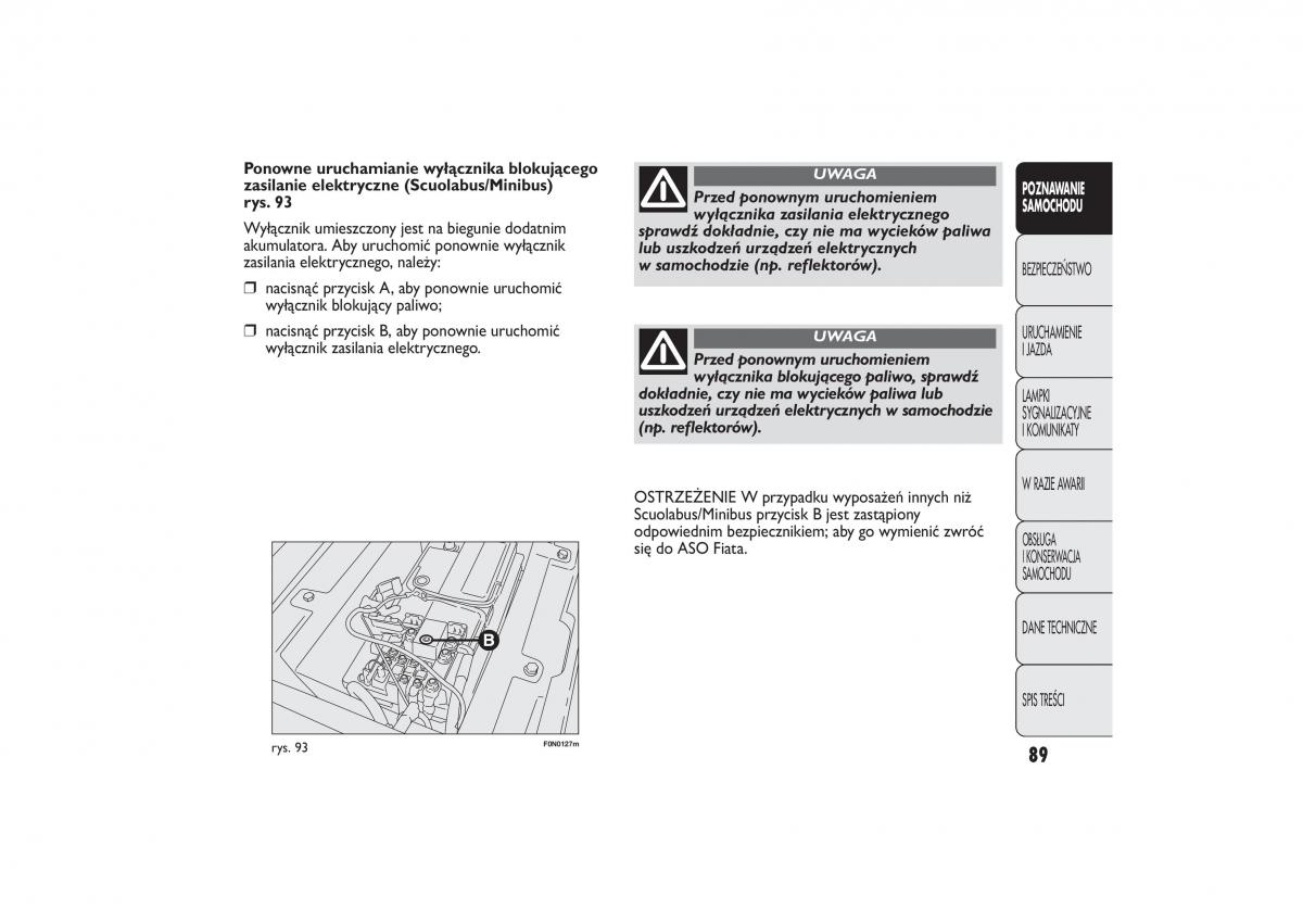 Fiat Ducato III 3 instrukcja obslugi / page 93