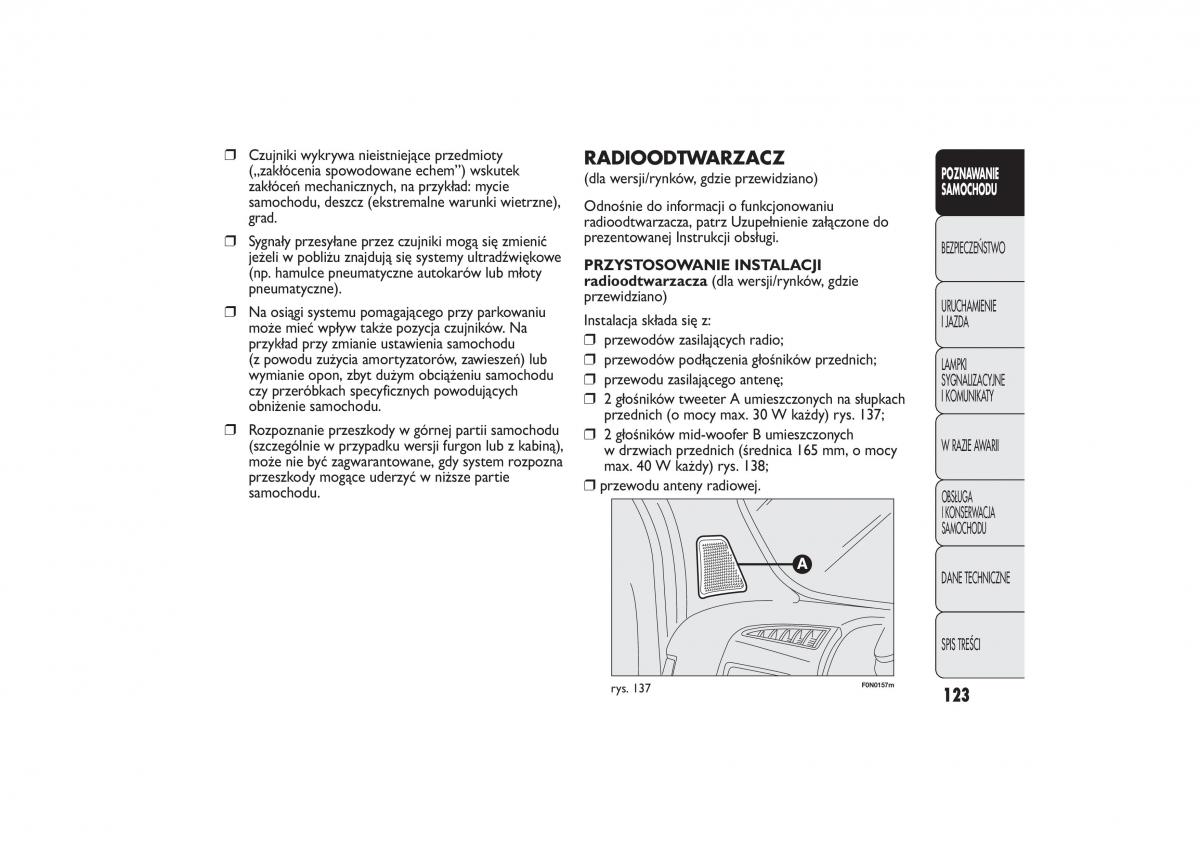 Fiat Ducato III 3 instrukcja obslugi / page 127