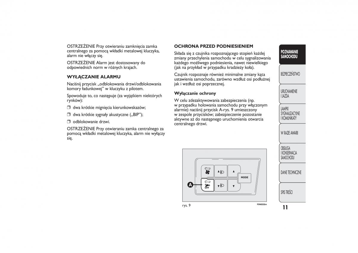 Fiat Ducato III 3 instrukcja obslugi / page 15