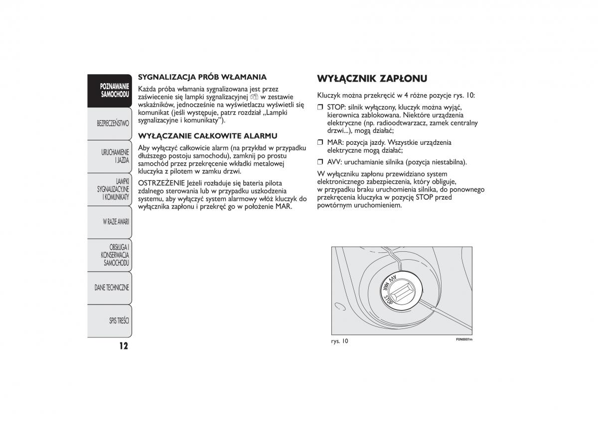 Fiat Ducato III 3 instrukcja obslugi / page 16