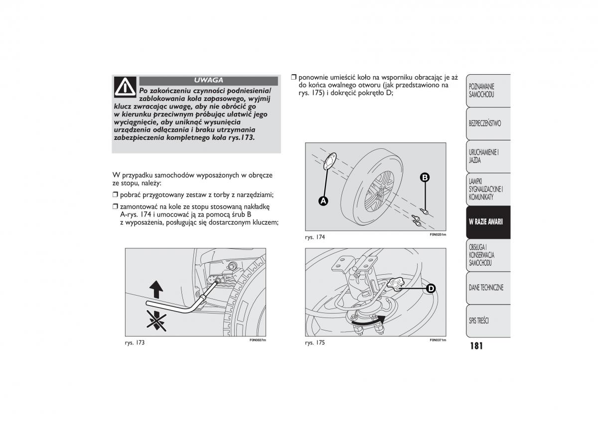 Fiat Ducato III 3 instrukcja obslugi / page 185