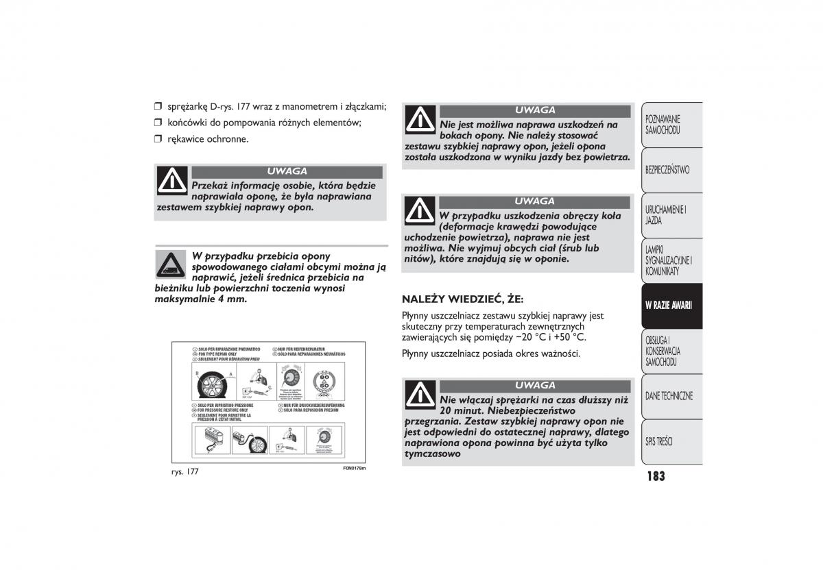 Fiat Ducato III 3 instrukcja obslugi / page 187