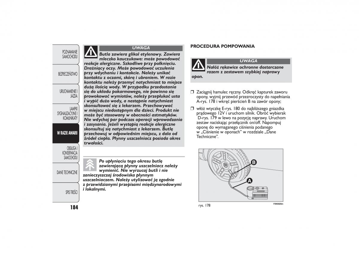 Fiat Ducato III 3 instrukcja obslugi / page 188