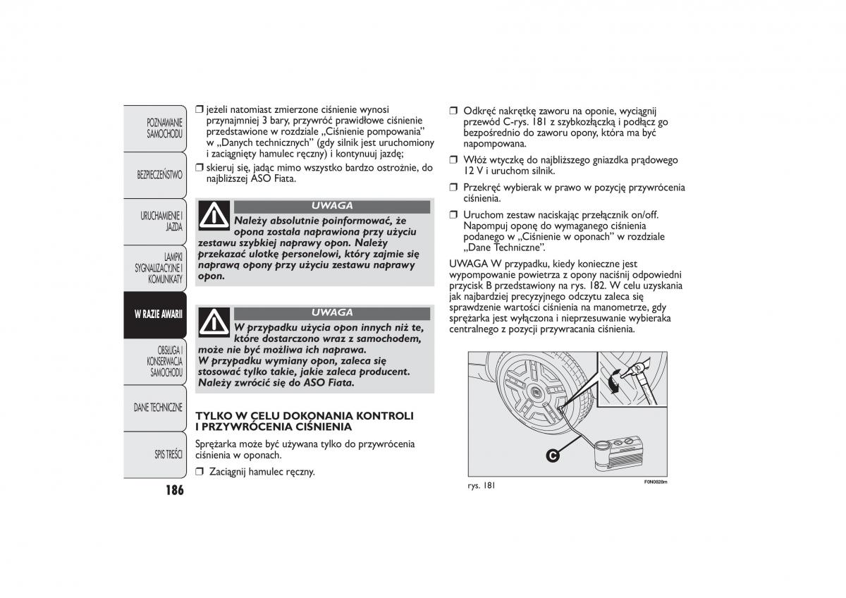 Fiat Ducato III 3 instrukcja obslugi / page 190