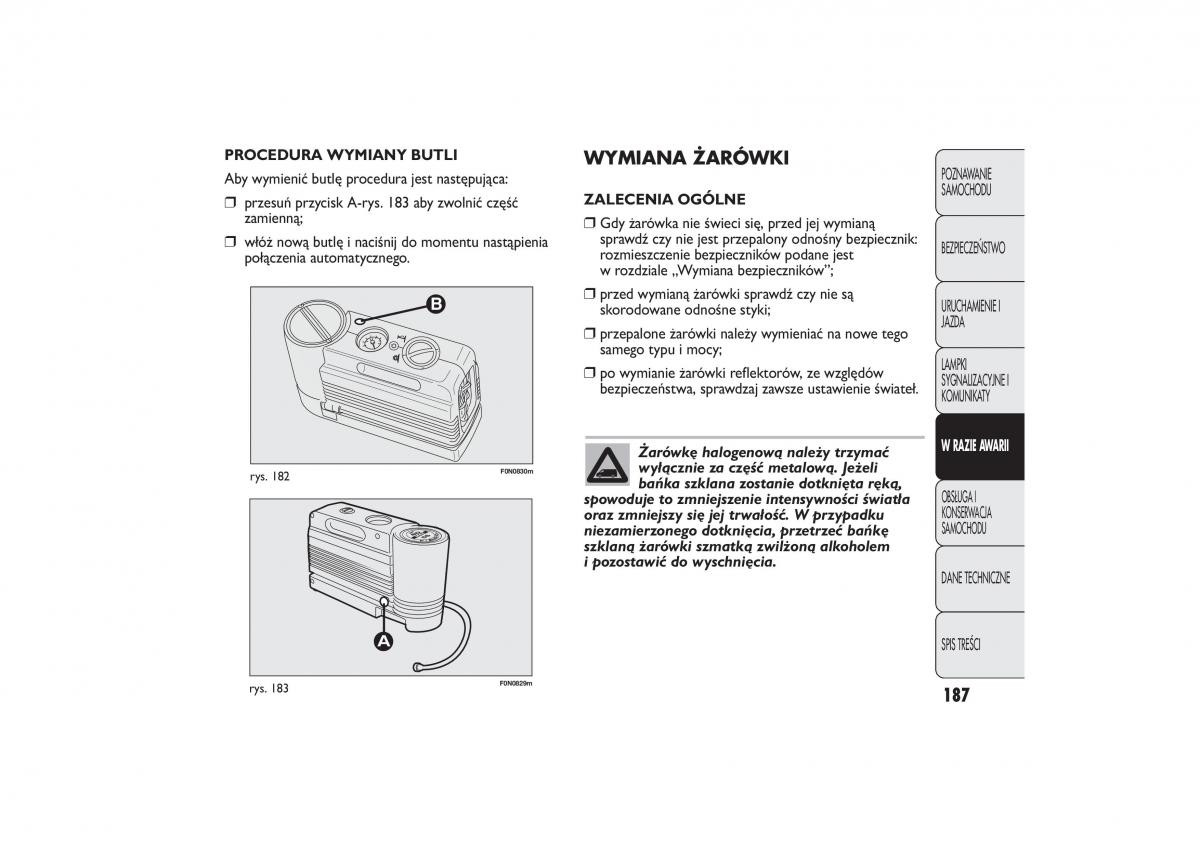 Fiat Ducato III 3 instrukcja obslugi / page 191