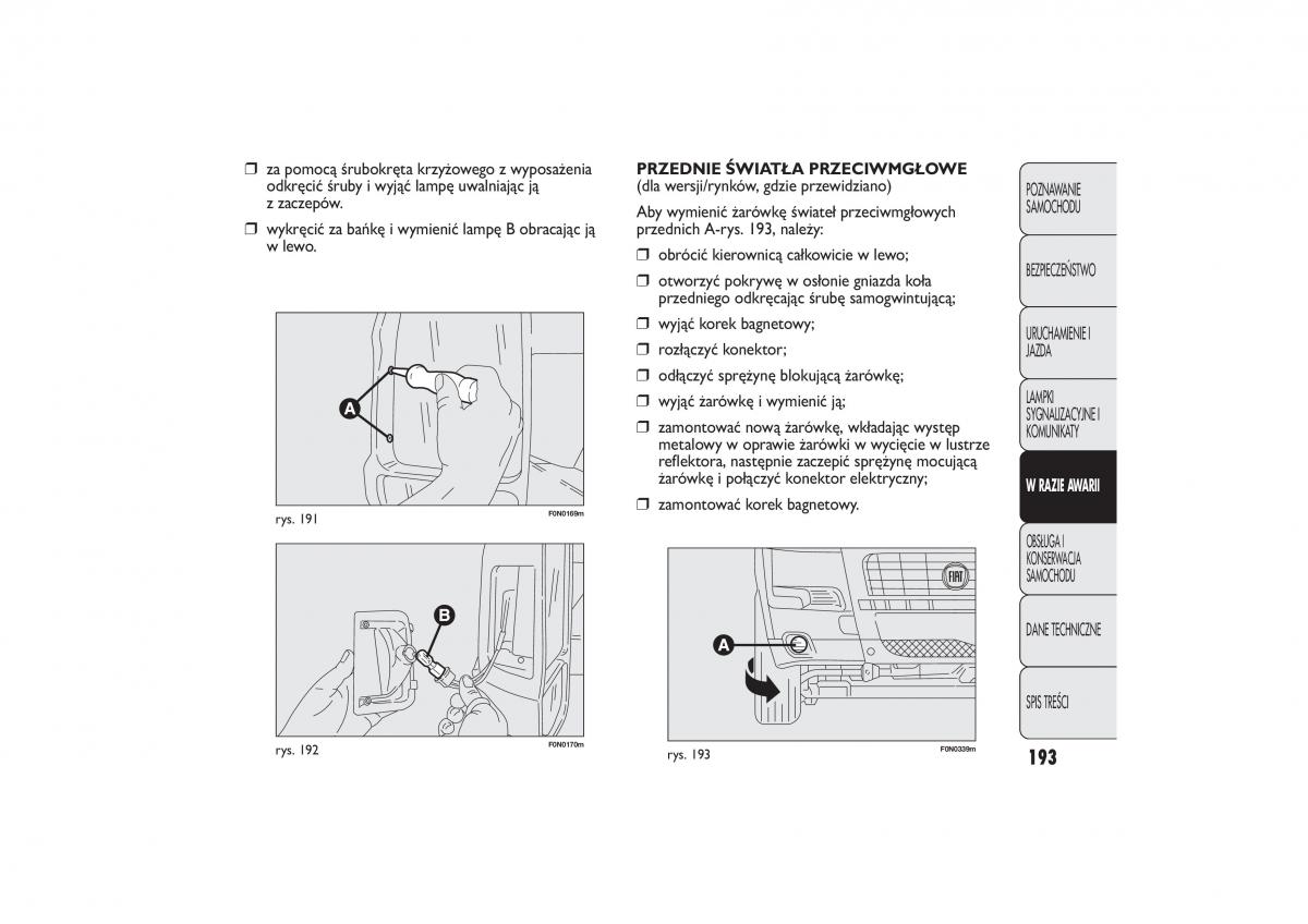 Fiat Ducato III 3 instrukcja obslugi / page 197