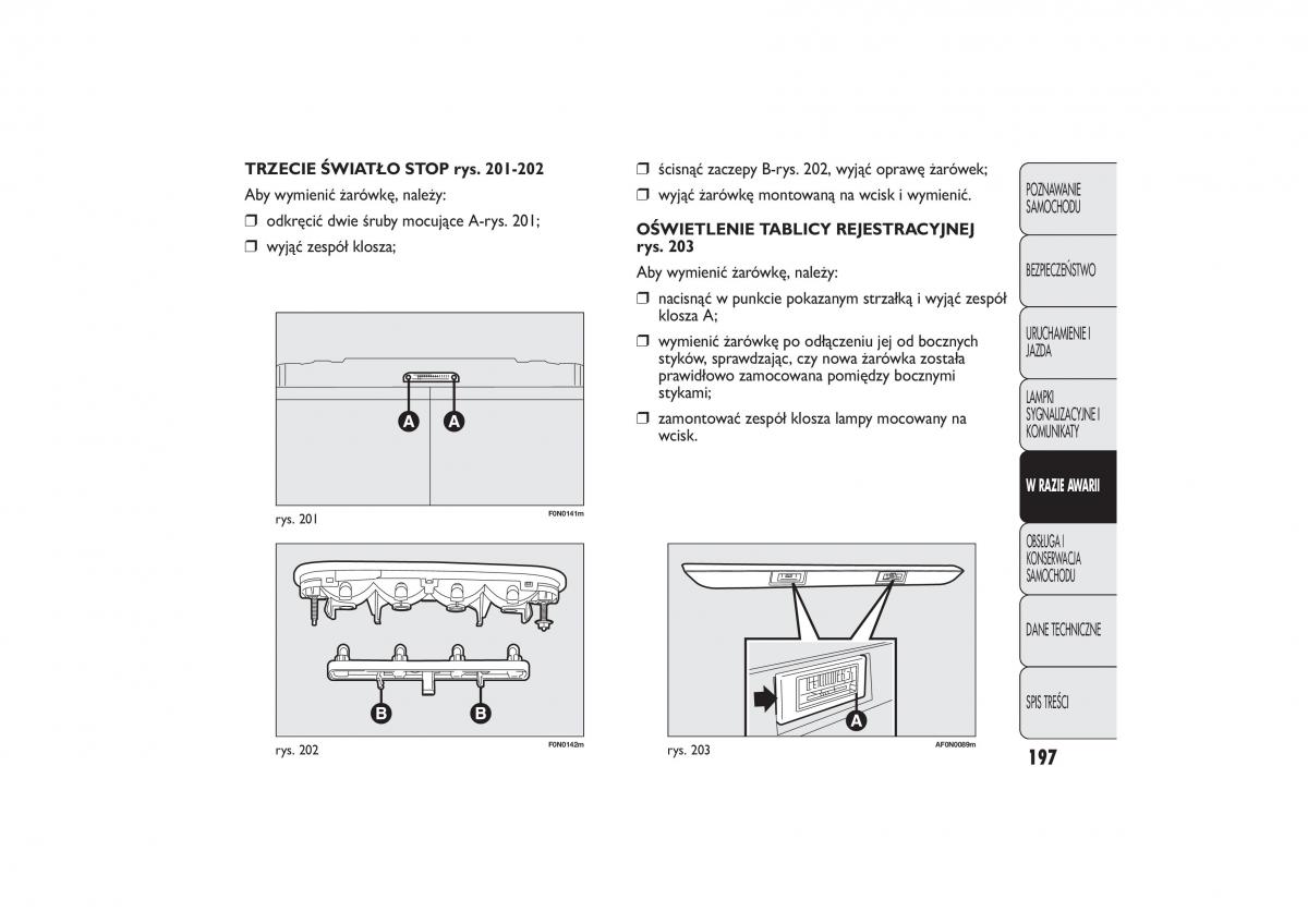 Fiat Ducato III 3 instrukcja obslugi / page 201