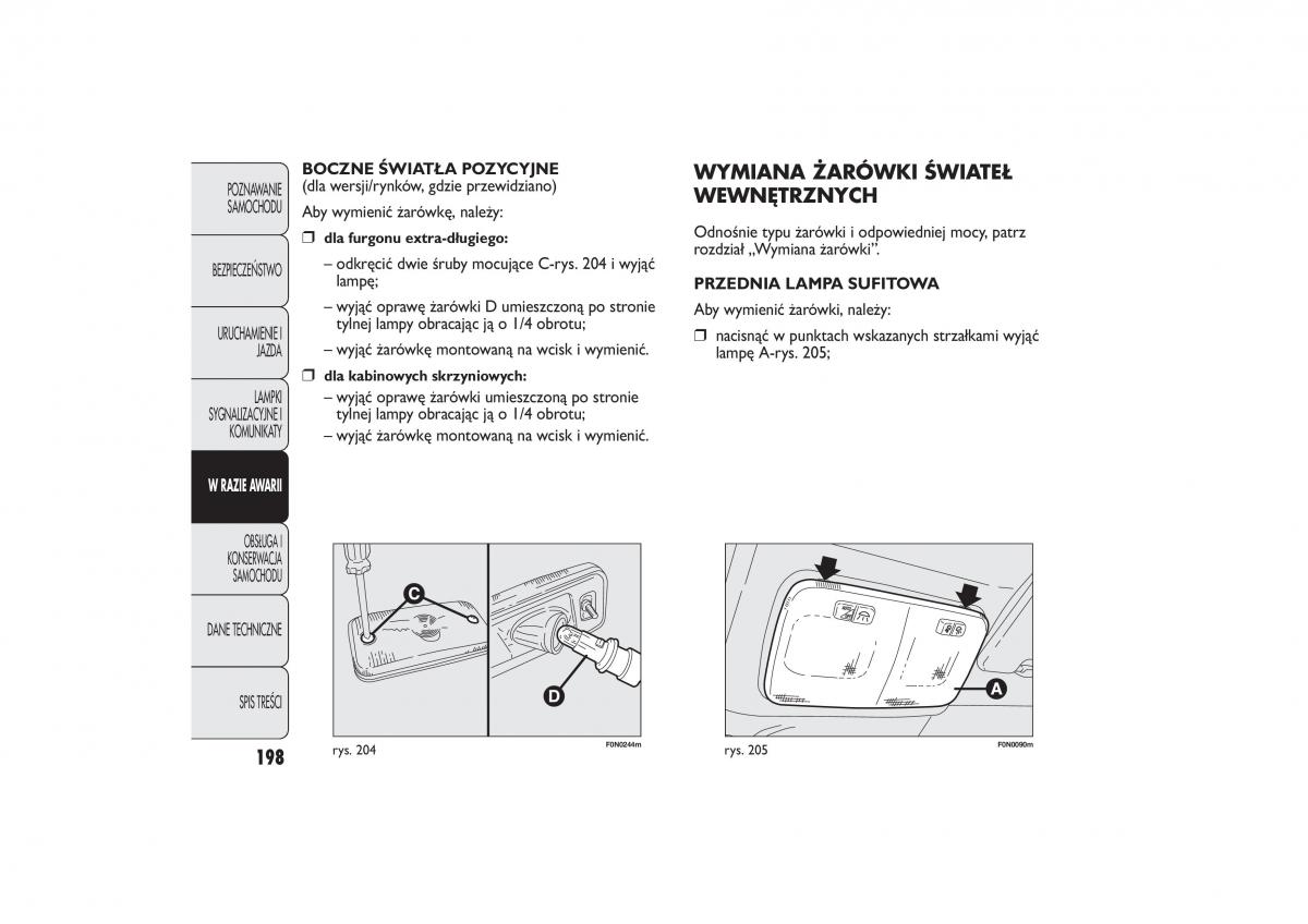 Fiat Ducato III 3 instrukcja obslugi / page 202