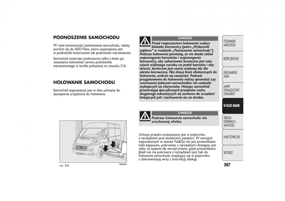 Fiat Ducato III 3 instrukcja obslugi / page 211