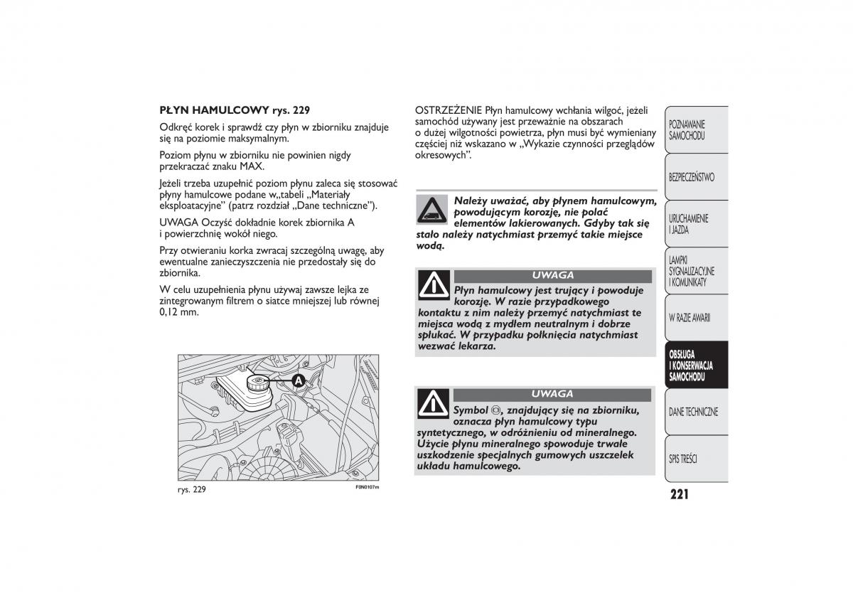 Fiat Ducato III 3 instrukcja obslugi / page 225