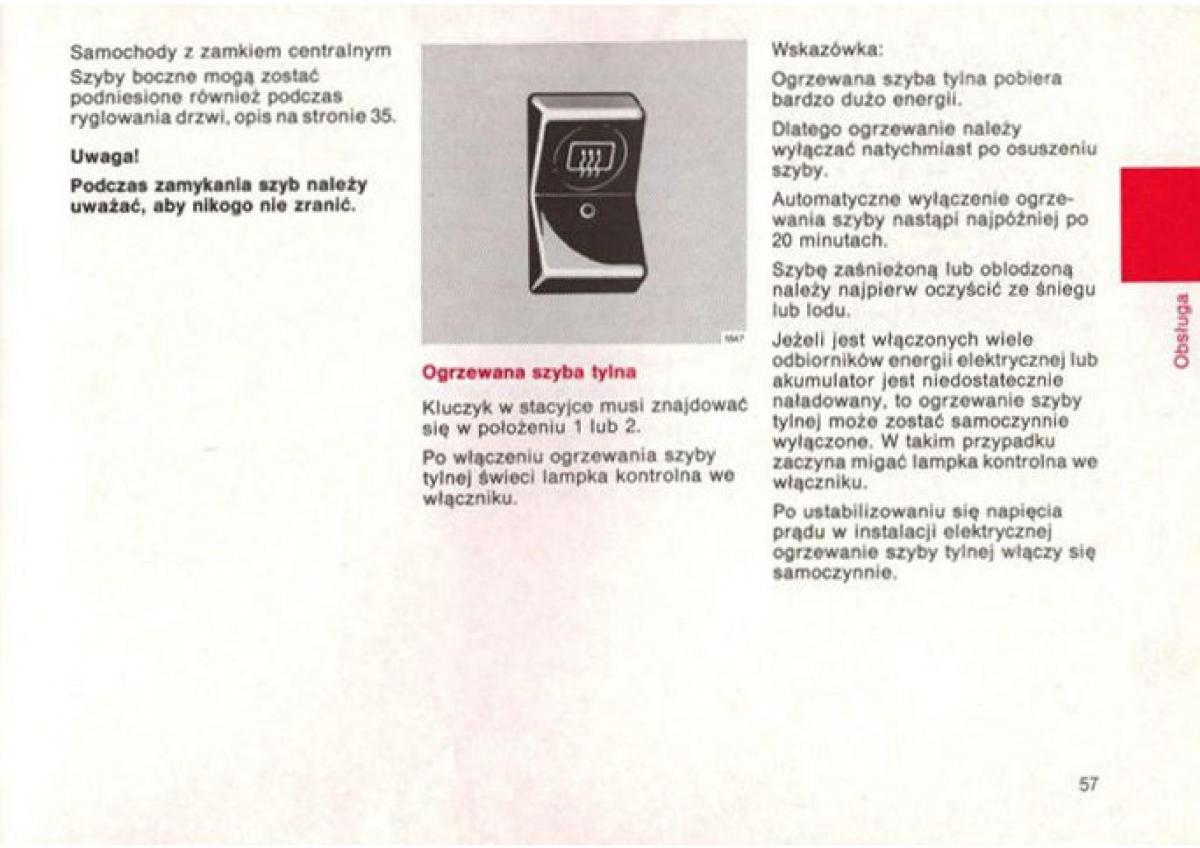 Mercedes Benz E W124 instrukcja obslugi / page 58
