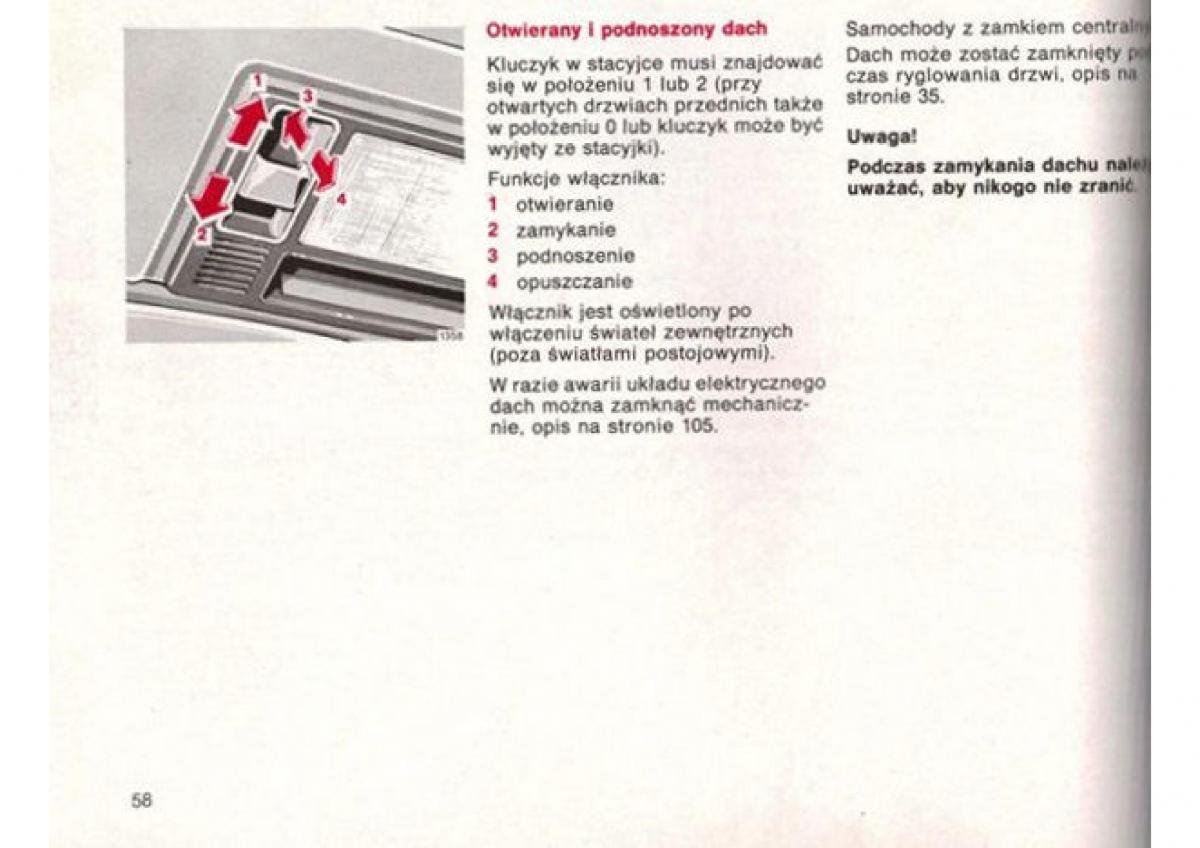 Mercedes Benz E W124 instrukcja obslugi / page 59
