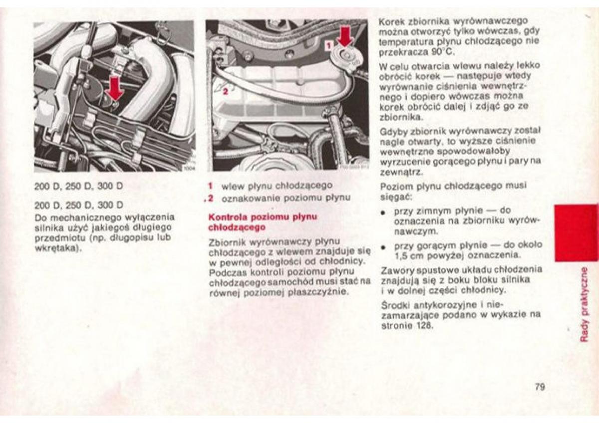 manual  Mercedes Benz E W124 instrukcja / page 79