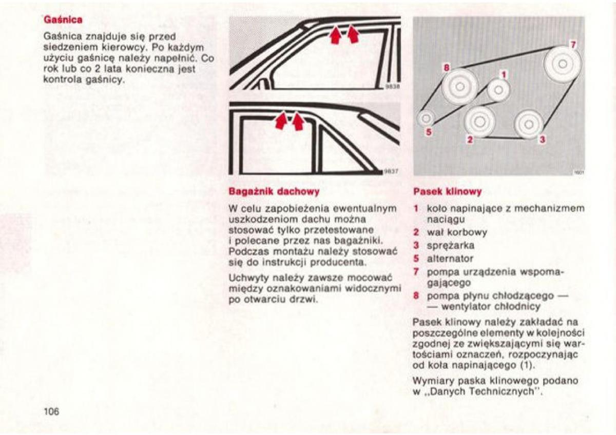 Mercedes Benz E W124 instrukcja obslugi / page 106