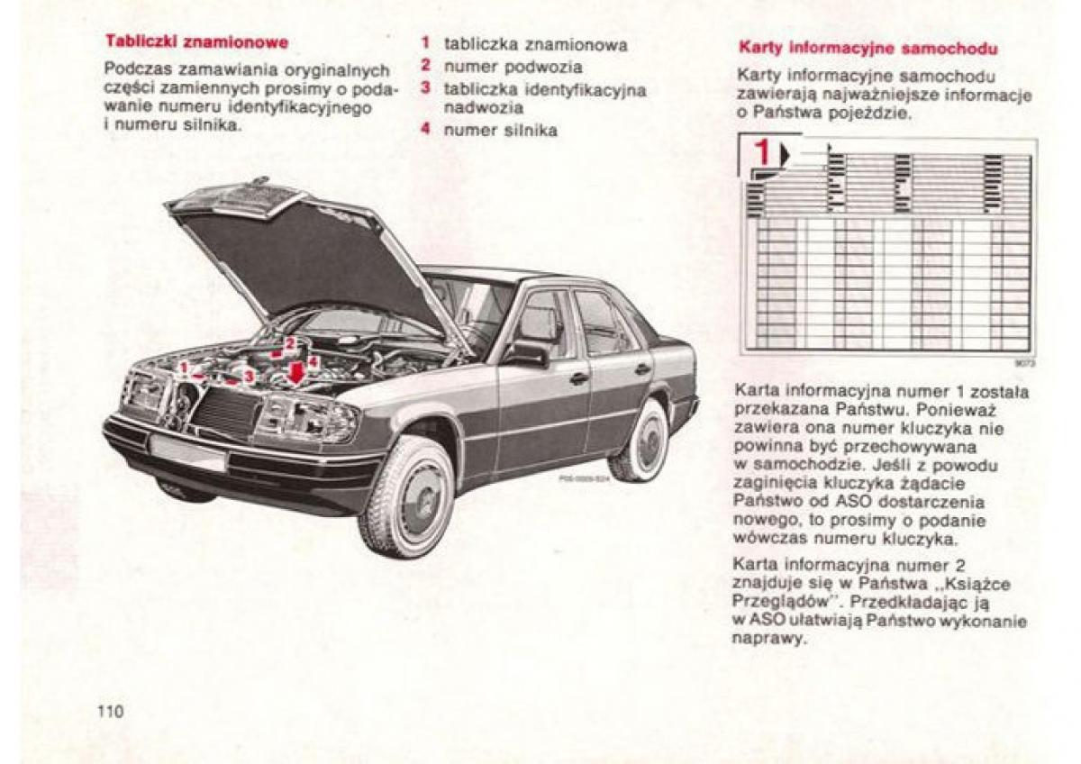 manual  Mercedes Benz E W124 instrukcja / page 109