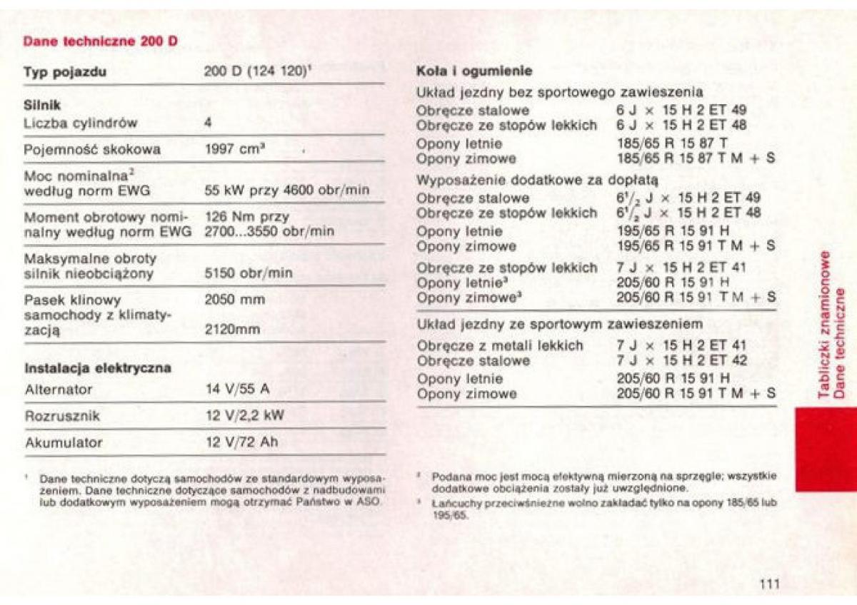 manual  Mercedes Benz E W124 instrukcja / page 110