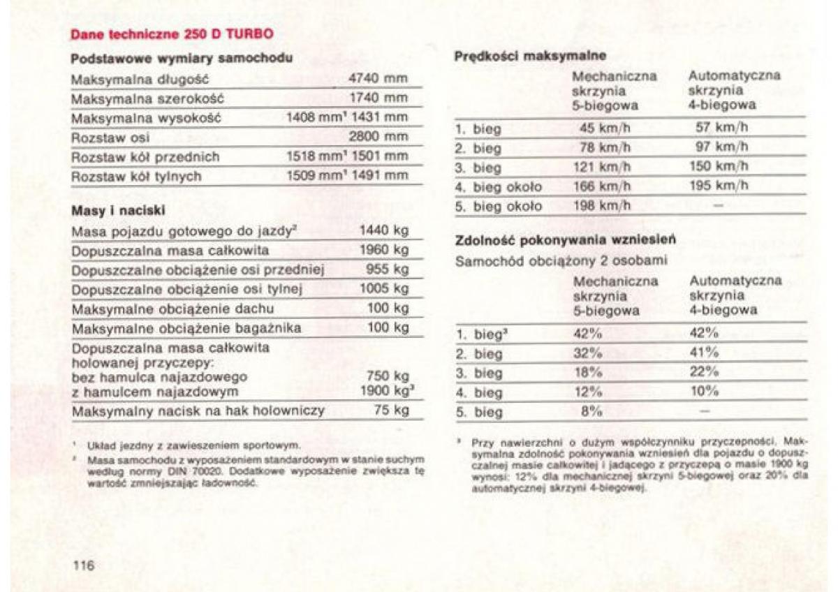 manual  Mercedes Benz E W124 instrukcja / page 115