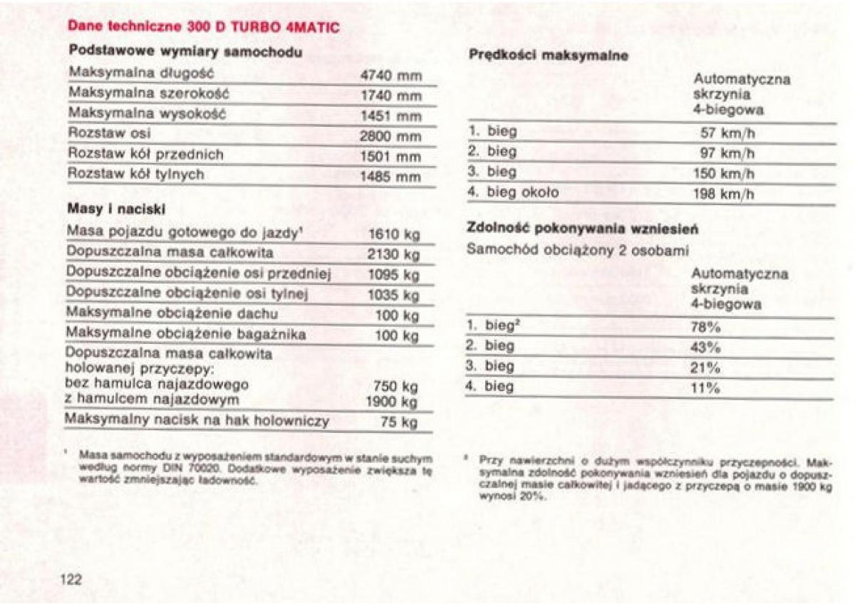 manual  Mercedes Benz E W124 instrukcja / page 121