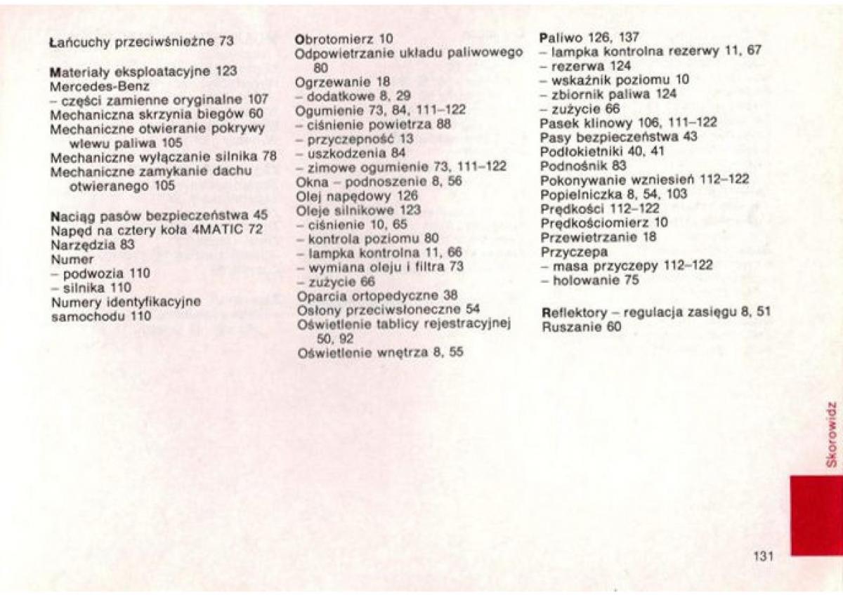 Mercedes Benz E W124 instrukcja obslugi / page 130