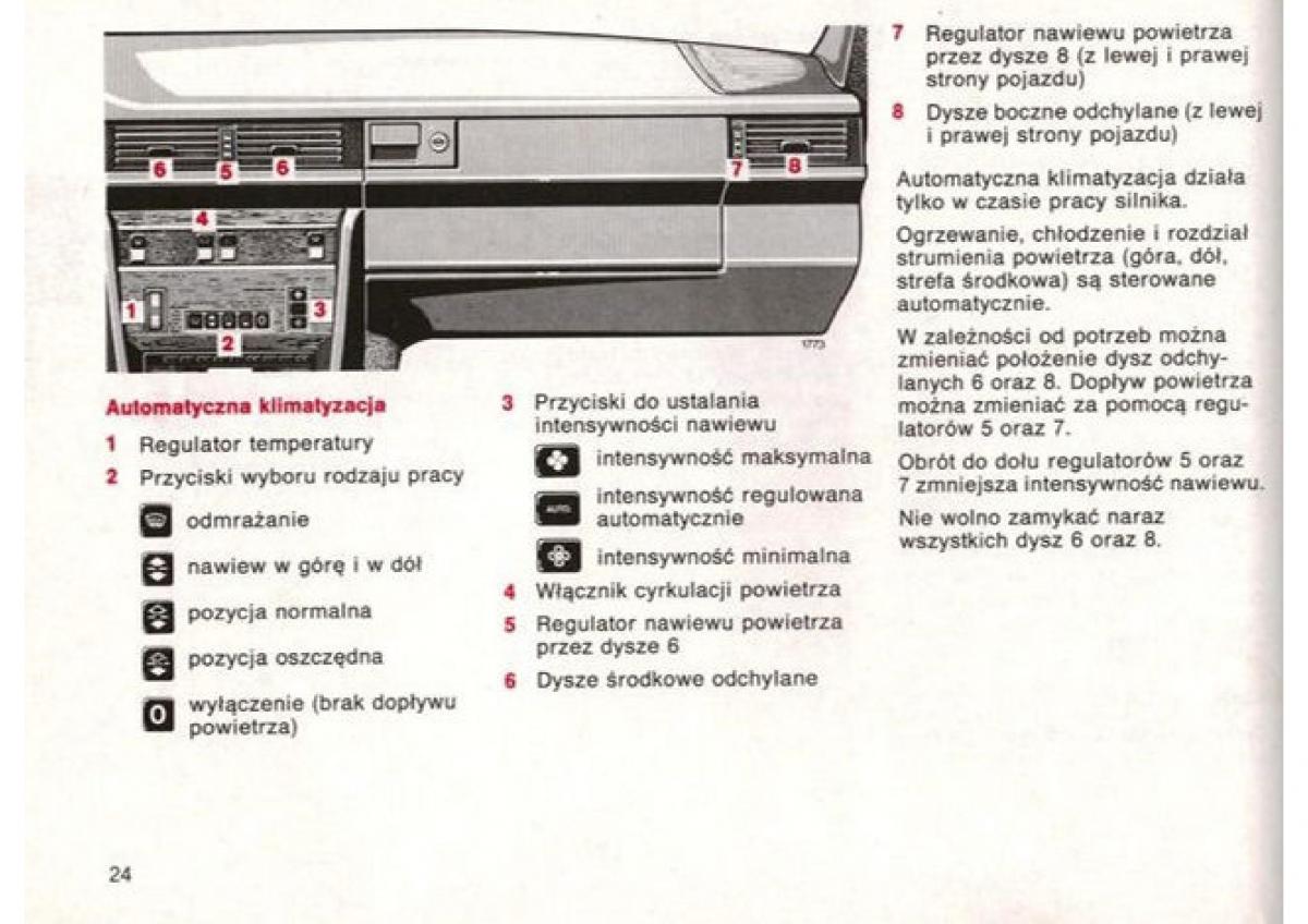 manual  Mercedes Benz E W124 instrukcja / page 25