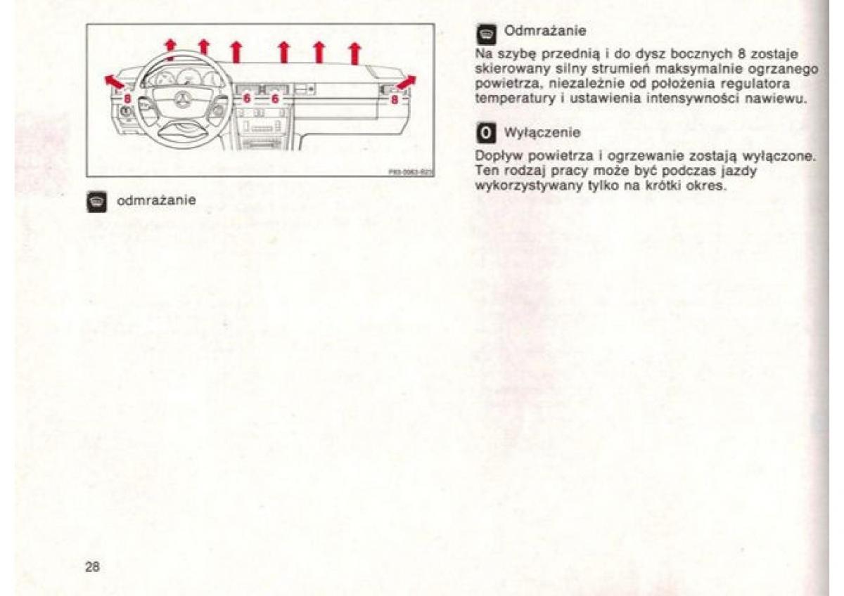 Mercedes Benz E W124 instrukcja obslugi / page 29