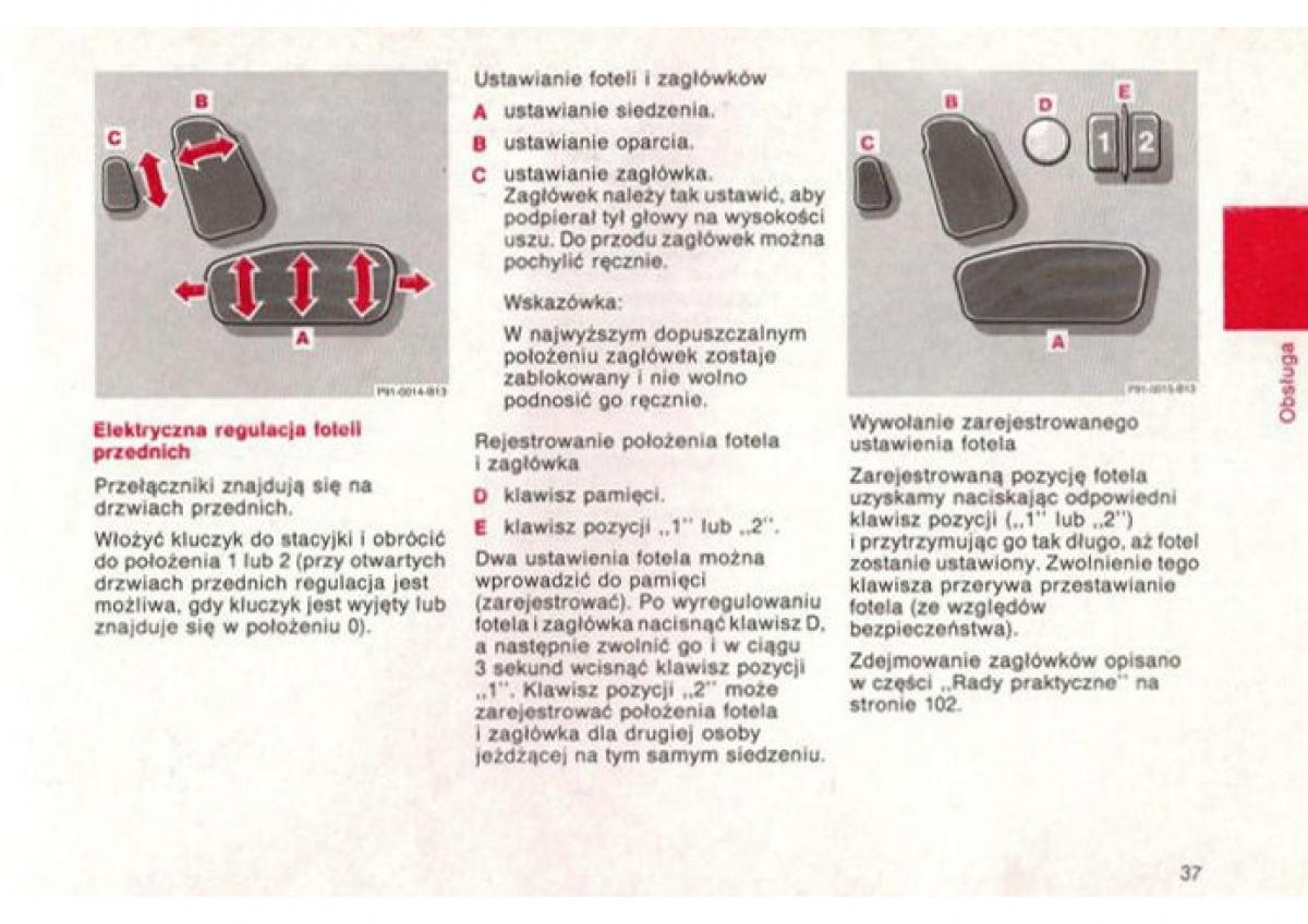 manual  Mercedes Benz E W124 instrukcja / page 38