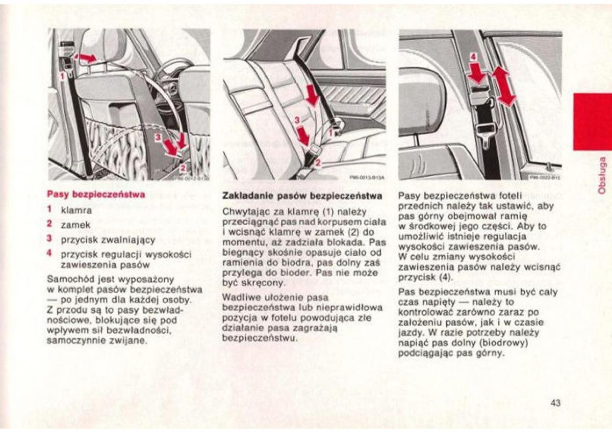 Mercedes Benz E W124 instrukcja obslugi / page 44