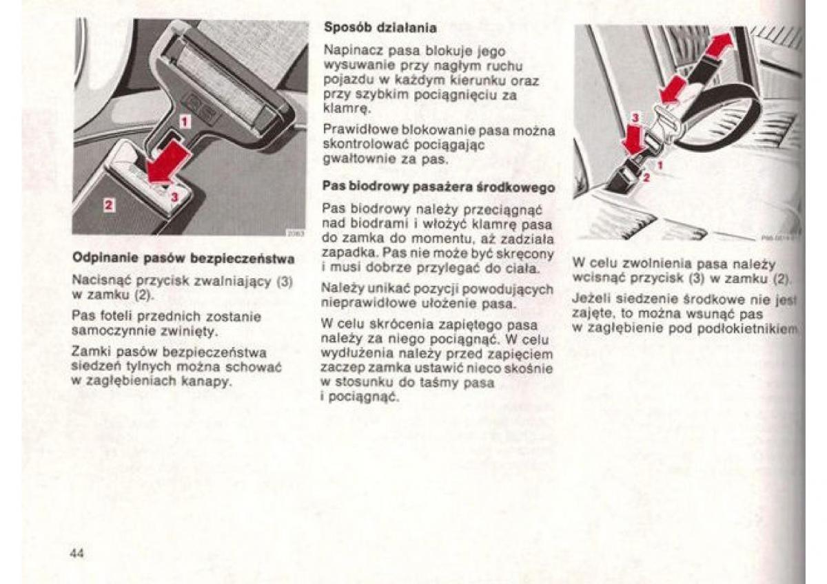 manual  Mercedes Benz E W124 instrukcja / page 45