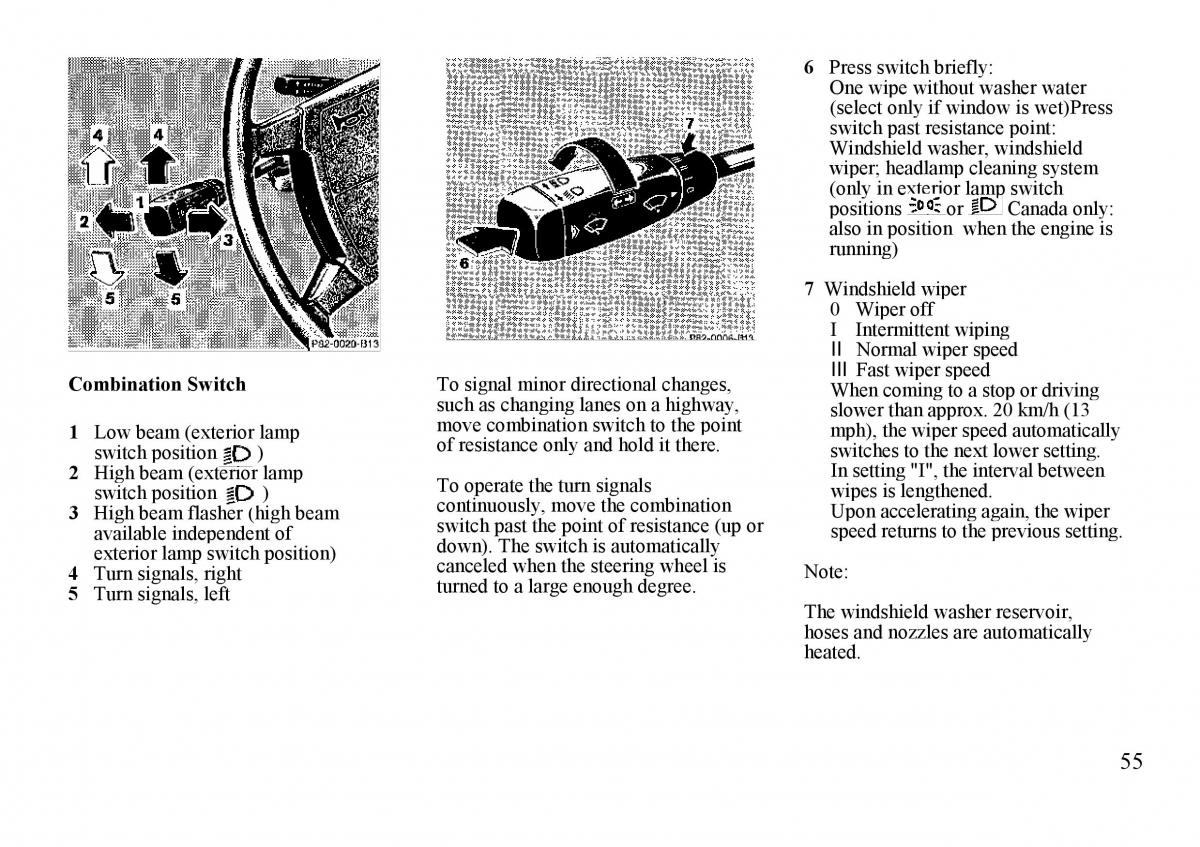 Mercedes Benz S W140 owners manual / page 55