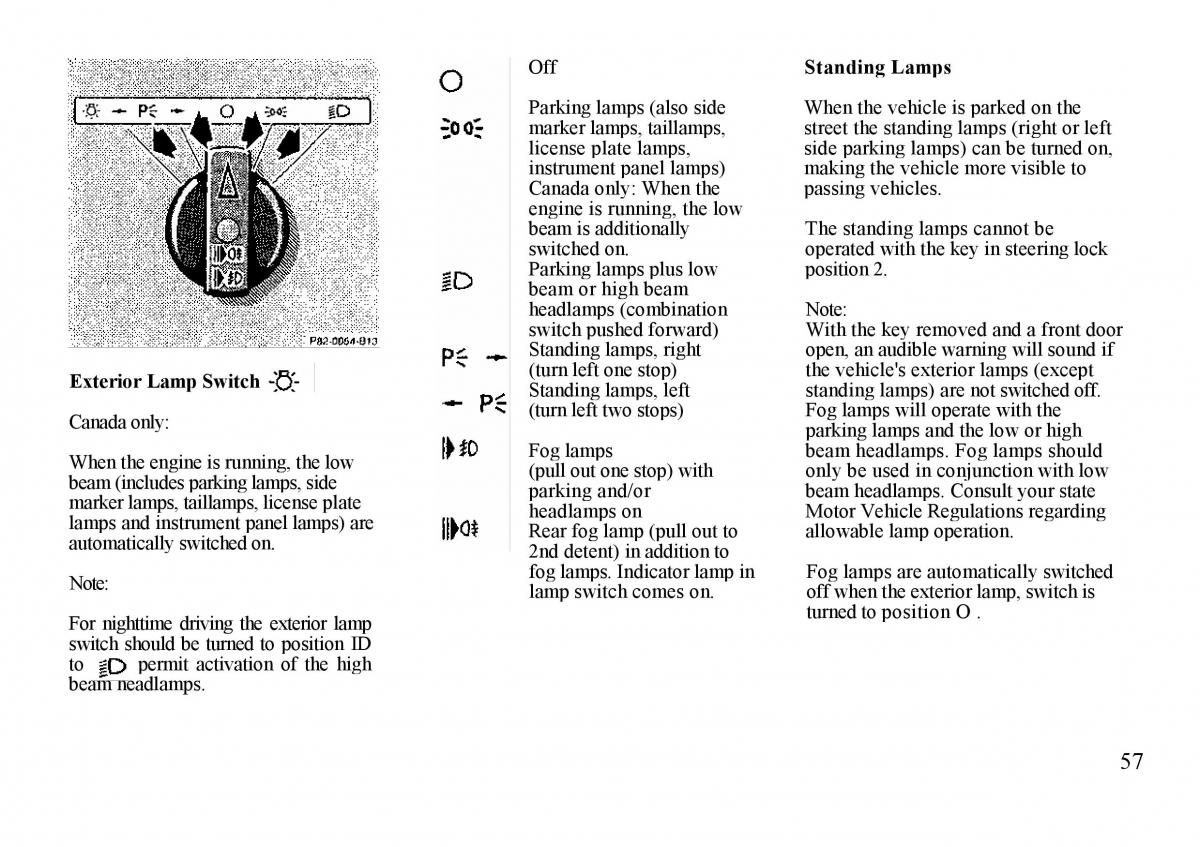 Mercedes Benz S W140 owners manual / page 57