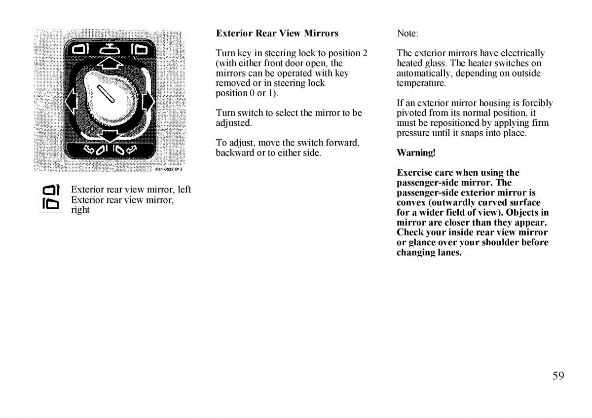 Mercedes Benz S W140 owners manual / page 59