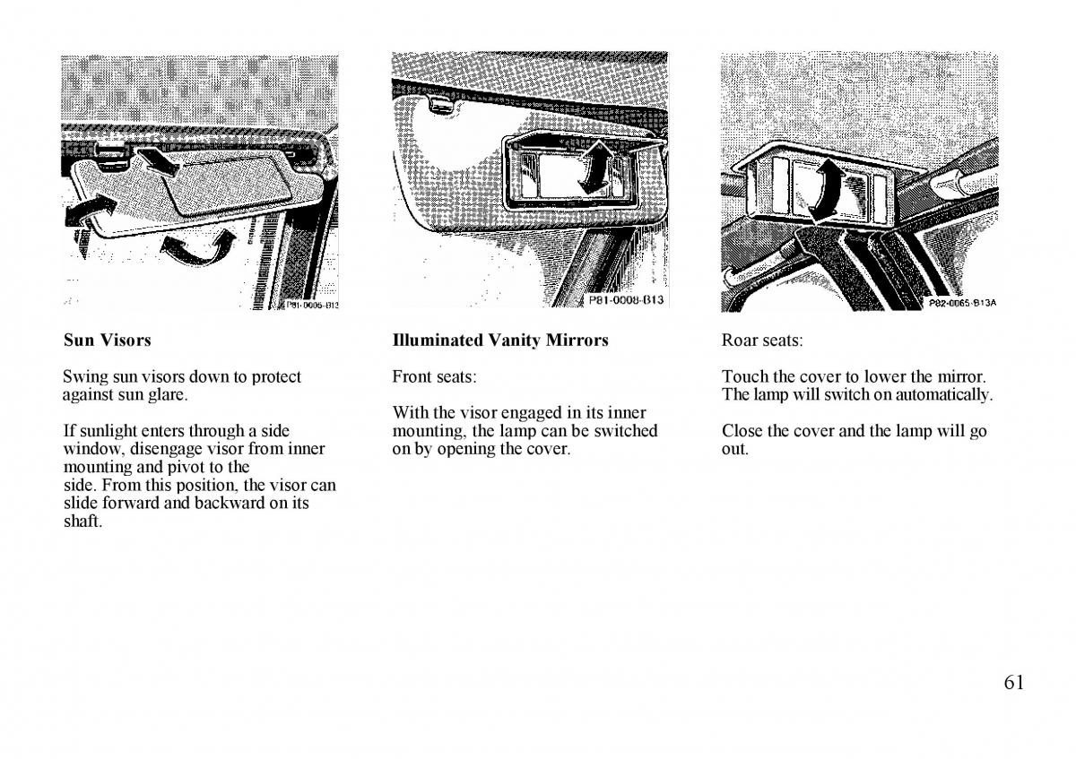 Mercedes Benz S W140 owners manual / page 61