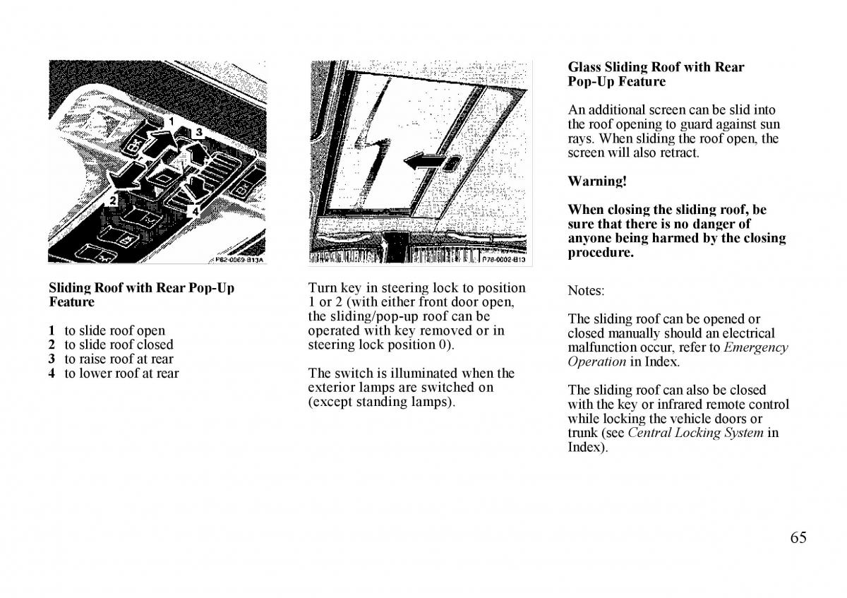 Mercedes Benz S W140 owners manual / page 65