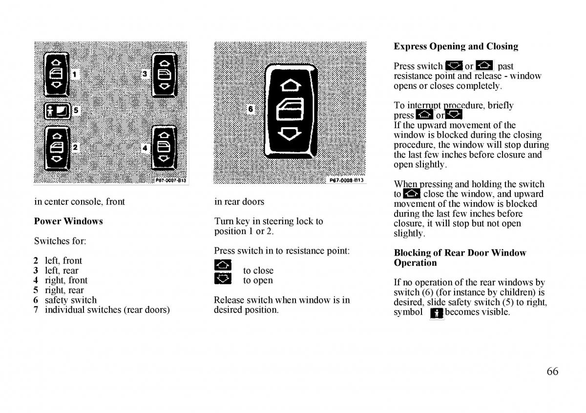 Mercedes Benz S W140 owners manual / page 66