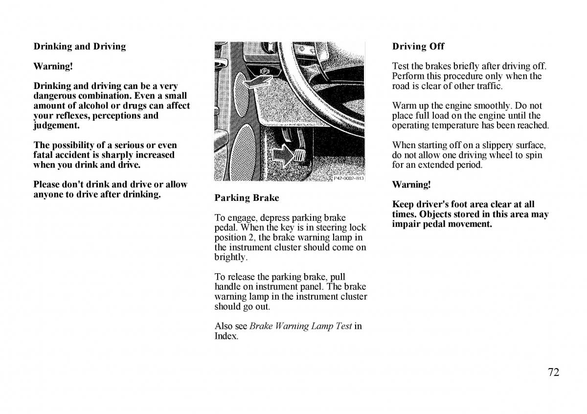 Mercedes Benz S W140 owners manual / page 72