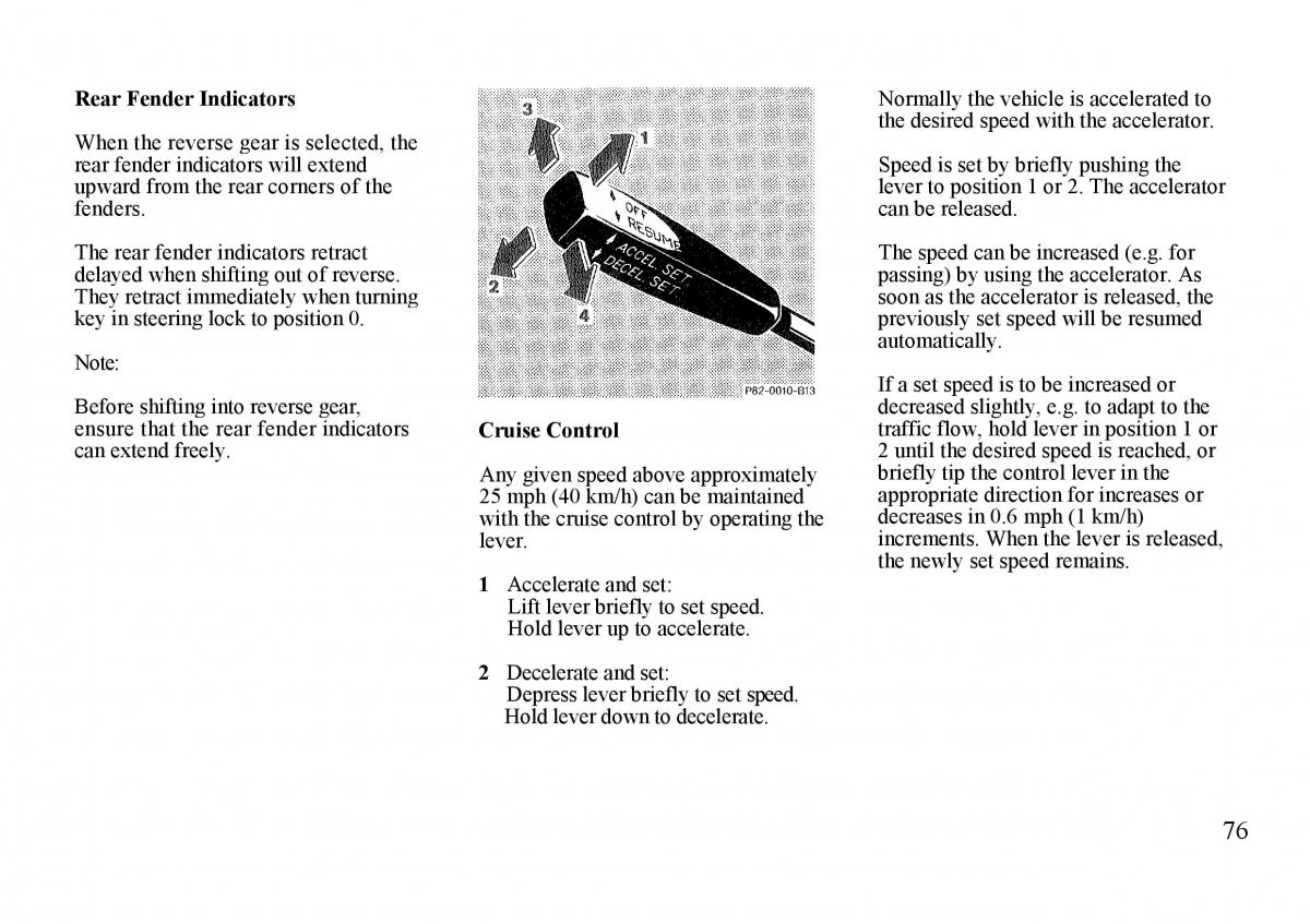 Mercedes Benz S W140 owners manual / page 76